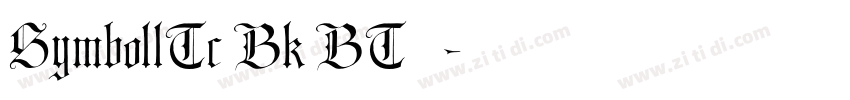 SymbollTc Bk BT 粗体字体转换
